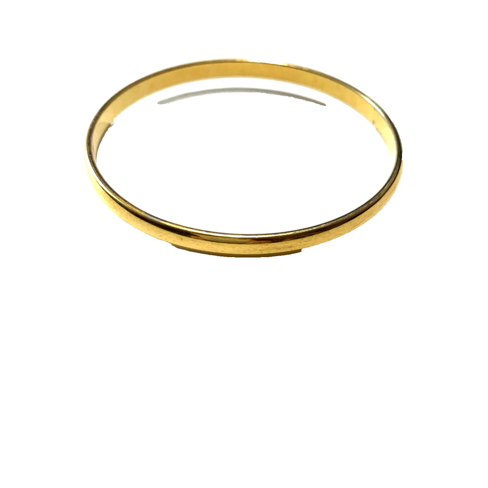 Vintage Signed Monet Gold Tone Bangle Bracelet Size L